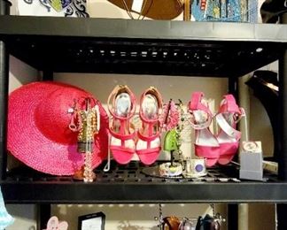 shoes, sunglasses, purses, jewelry, watches
