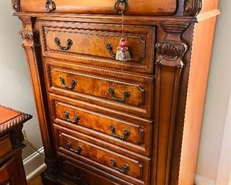 British colonial style chest of drawers