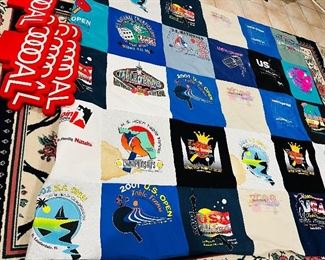 Blanket made out of table tennis tshirts 