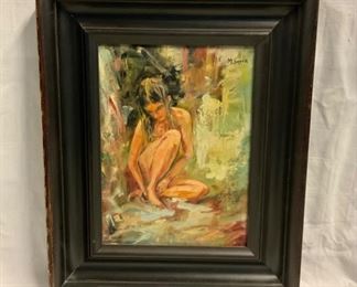INV #17: Moses Soyer, Nude Girl Seated, H 15.5" x W 11"