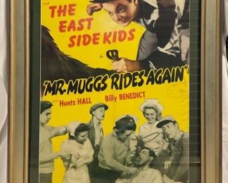 INV #9: "Mr. Mugs Rides Again" Movie Poster, H 37" x W 24"