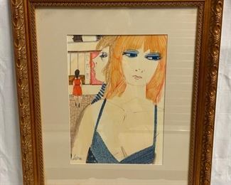 INV #37: Charles Levier "French Street Scene" C. 1960s, H 15.5" x W 10.5", with certificate of authenticity 