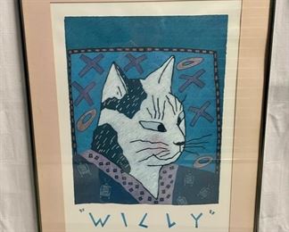 INV #41: Lyn Nance & Stephen Sasser "Willy" cat poster, H 21.5" x W 15"