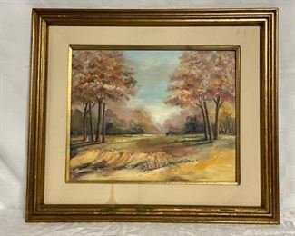 INV #50: Else Pedersen fall outdoor landscape, H 16" x W 20"