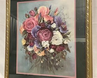 INV #56: Glynda Turley floral bouquet, 1991, H 20" x W 15"