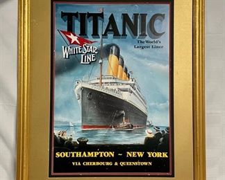 INV #68: H.P.C Fussey "Titanic" poster, H 31" x W 21"