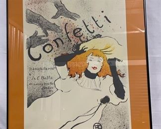 INV #93: Art Deco "Confetti" poster, H 25" x W 18"