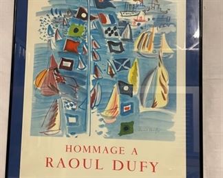 INV #95: Ville De Honfluer "Hommage a Raoul Dufy" Poster, 1954. H 29" x W 20"