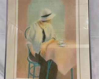 INV #110: "Cafe Royal" signed Roy Woodland, H 27" x W 20"