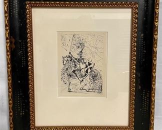 INV #135: Dali limited edition engraving "Spanish Immortals" reprint, H 7" x W 5.5"