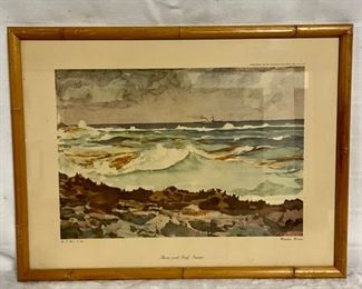 INV #131: Shore and Surge Nassau US Print No. 422, Winston Homer, H 12" x W 17"