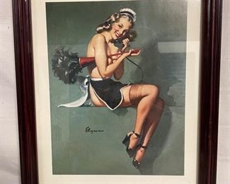 INV #150: "I gave him the brush off" by Gil Elvgren