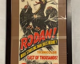 INV #181: "Rodan!" movie poster, H 30" x W 12.5"