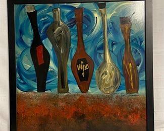 INV #188: Gino Savarino original "Vino 523", H 24" x W 24"