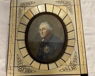INV #202: King Frederick II of Prussia                            Ivory frame