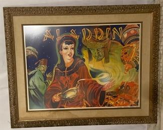 INV #213: Vintage "Aladdin" theater poster, C. 1930s, H 29" x W 39"