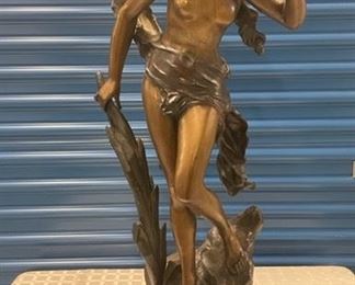 INV #237: Bronze    "L" "ECHO"                                                                     After Edouard Drouot Drouot                                                                                          Signed "Drouot"