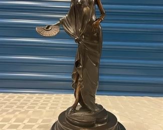 INV #238:                                                                                          Bronze " Dancer Lady"                                                            Marked Louis Icart H DZAR 1938                                            16 inches tall    
