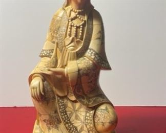 INV #240: Vintage Quan Yin Bone Tile              Outstanding condition