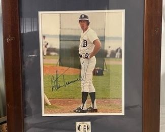 INV #245: Alan Trammell autographed photo, framed
