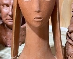 INV #319: "Bust of Jennifer"                                                                              Laszlo Ispanky Terracotta                                                                20 inches