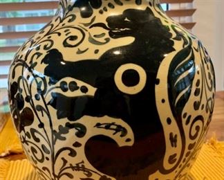 INV #287: Exceptional and rare Weller pottery vase, 11.5" tall