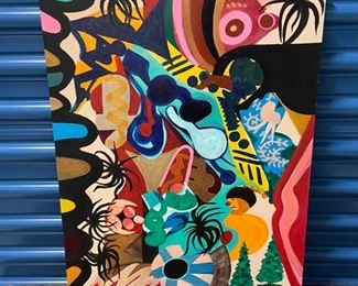 INV #302: Ed Zarro original abstract jungle