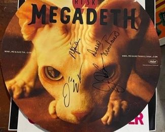 INV #311: Megadeth autographed vinyl record cover