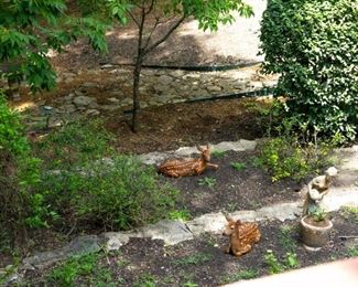 Working at the home, we get to experience these neighborhood deer relaxing in the back yard. They will run off with loud noises but otherwise come around quite often.