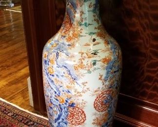 Palace sized antique Imari vase.