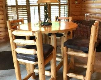 Wooden Table and Chair Set