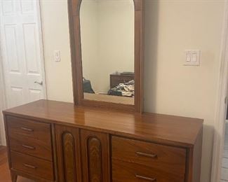 Mid century modern dresser with mirror $400