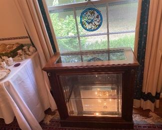 smaller lighted display cabinet