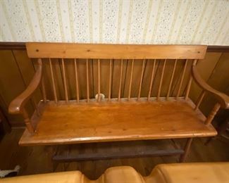 antique wooden bench