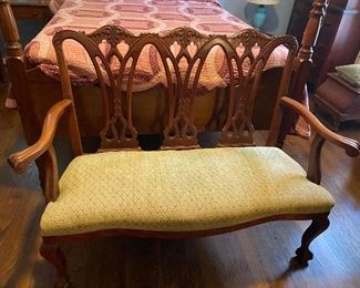 Chippendale style bench