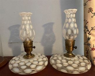 Pair of coin dot lamps