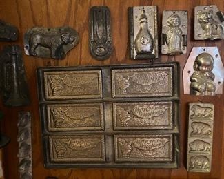 Antique chocolate and candy molds