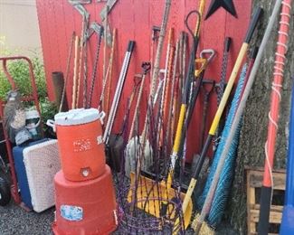 Tons of Garden Tools and Decor Items
