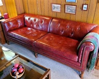 Classic vintage Chesterfield style sofa by Barker Bros.