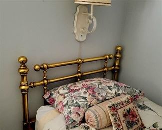 Pair of brass twin bed frames