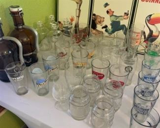 The next few pictures are years worth of craft brewery and brewery event glasses. A wide variety and very cool! Most of them are in pairs and some of them are in 4’s,