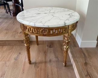 Louis XV Revival Style table marble top 41" Diameter ad 35" tall - $1800