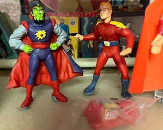 Vintage Ming the Merciless; Flash Gordon; Defenders of the Earth action figures, loose