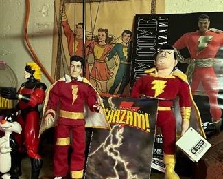 Shazam collectible figures; Shazam Warner Bros bean bag figure