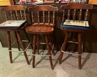 wooden bar stools
