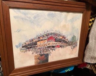 Wrigley Field watercolor