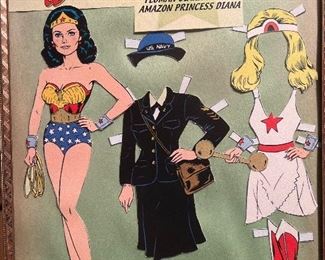 Vintage wonder woman paper doll & clothes
