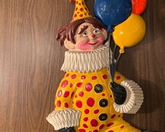 Vintage clown wall plaque