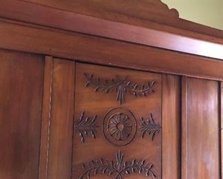 Detail of carving on armoire