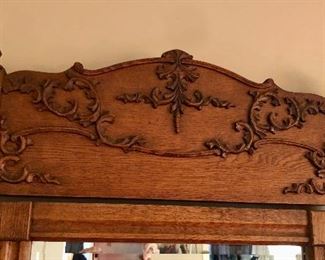 Detail of top of mirror